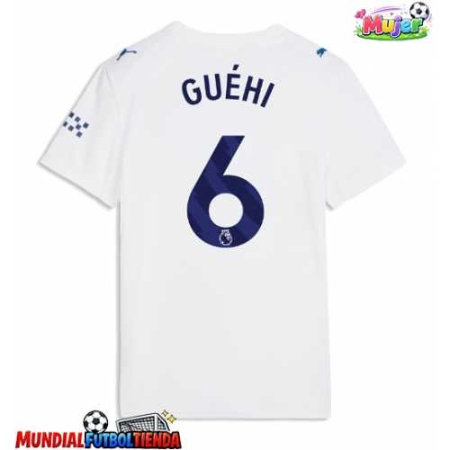 Camiseta Manchester City Marc Guehi #6 Tercera Equipación Replica 2026-27 para mujer mangas cortas